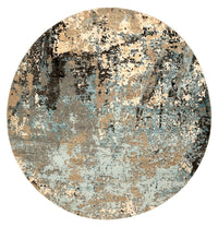 Alfombra de diseño redondo  - 179 x 176 cm - multicolor