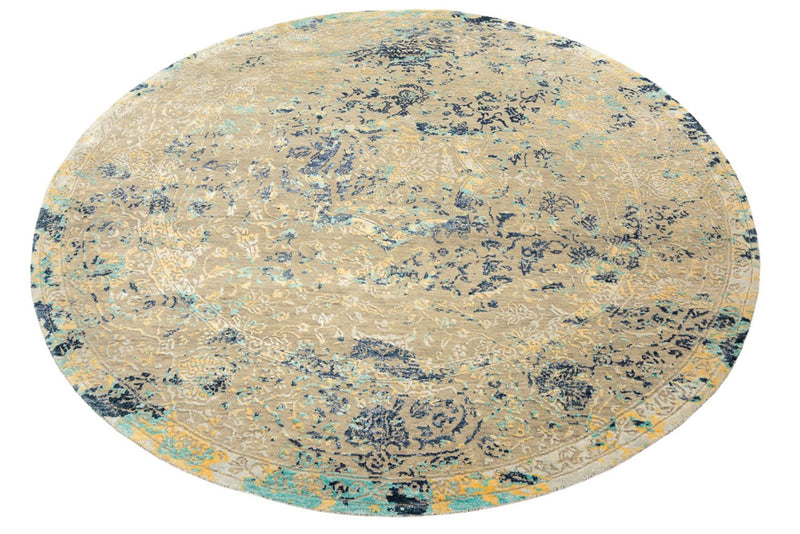 Alfombra de diseño redondo  - 201 x 199 cm - multicolor
