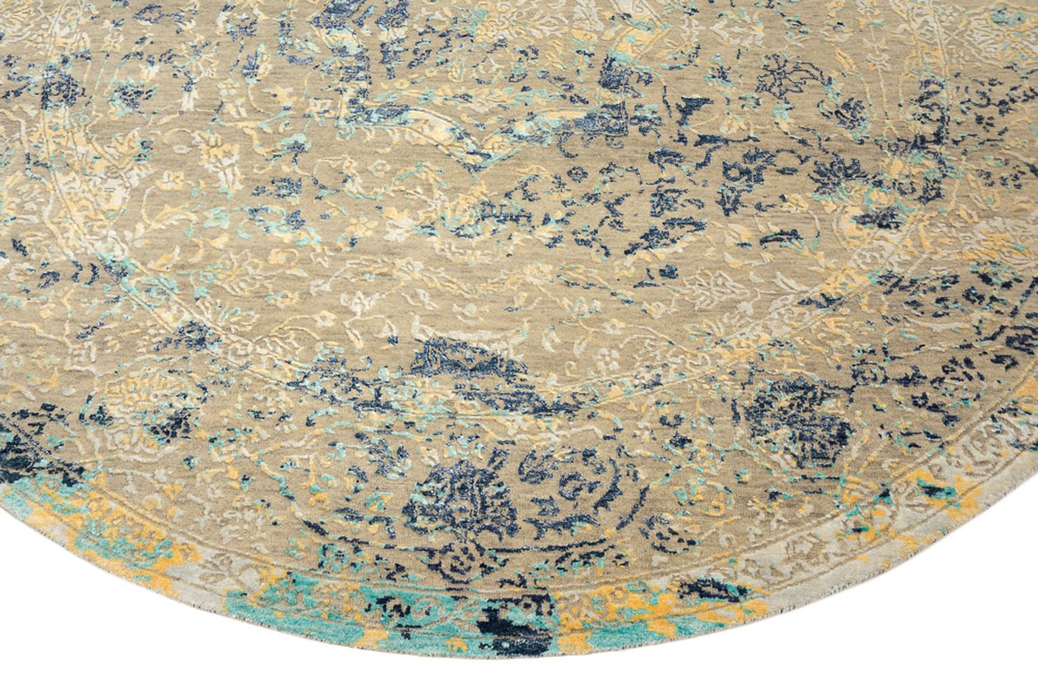 Alfombra de diseño redondo  - 201 x 199 cm - multicolor