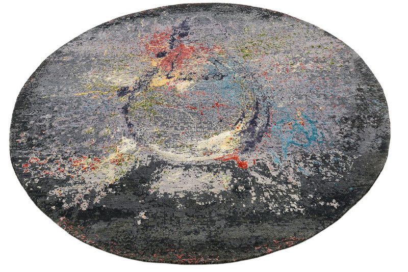 Alfombra de diseño redondo  - 185 x 183 cm - multicolor