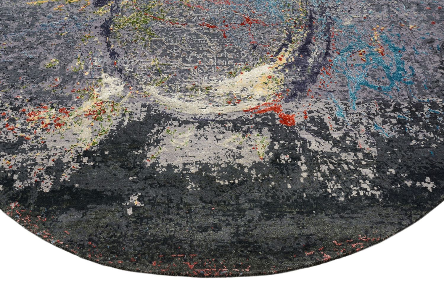 Alfombra de diseño redondo  - 185 x 183 cm - multicolor