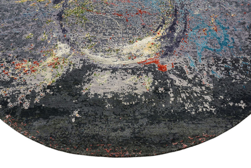 Alfombra de diseño redondo  - 185 x 183 cm - multicolor