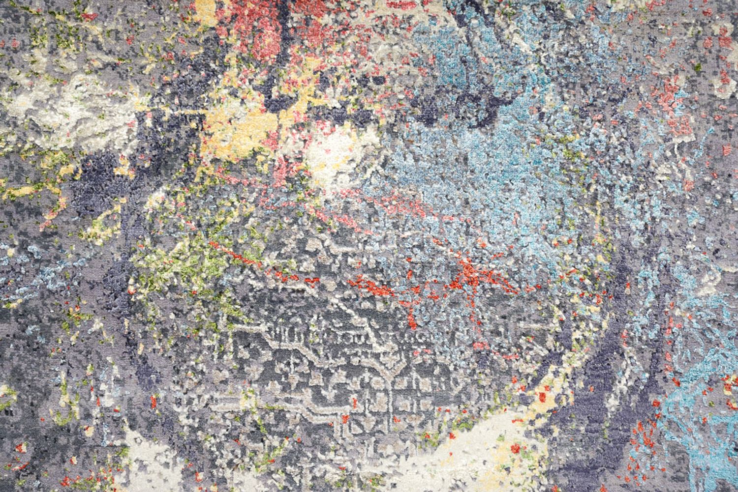 Alfombra de diseño redondo  - 185 x 183 cm - multicolor