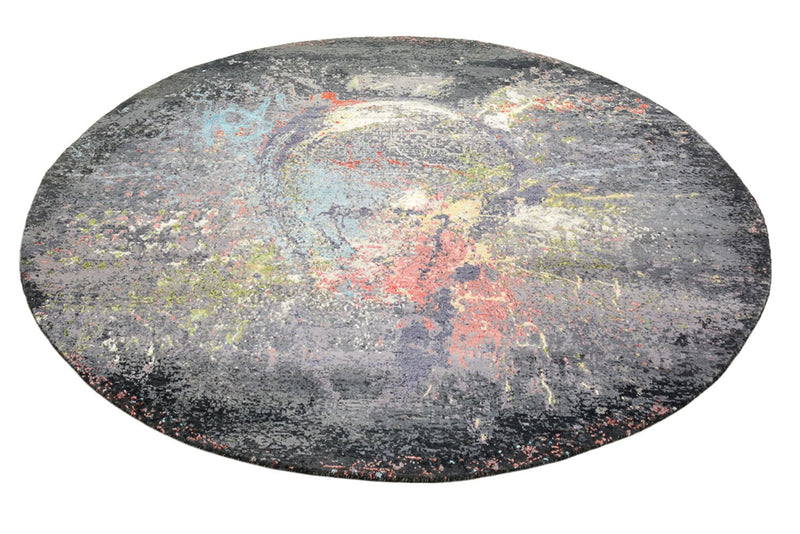 Alfombra de diseño redondo  - 185 x 183 cm - multicolor