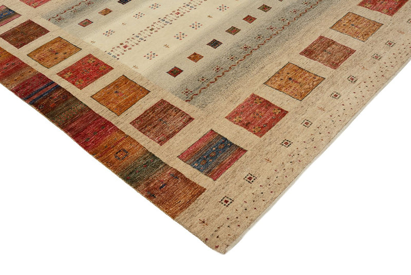 Alfombra Gabbeh - Loribaft Indus cuadrado  - 205 x 203 cm - multicolor