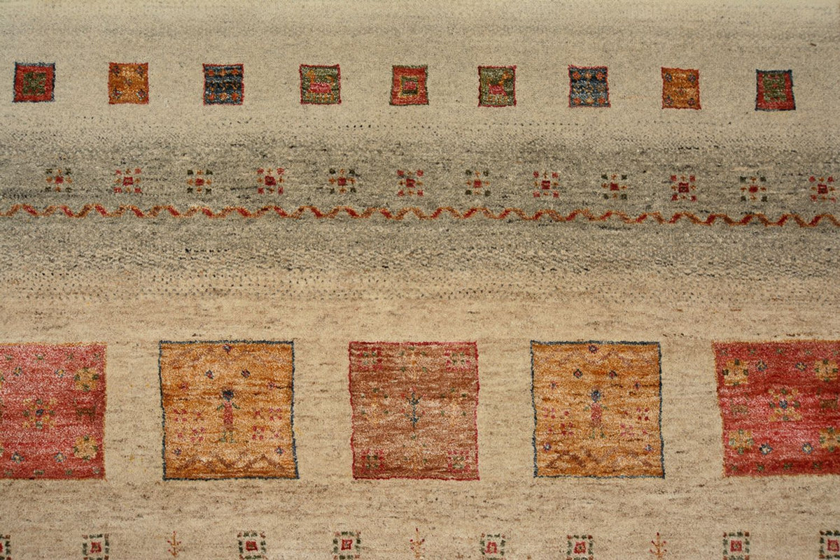 Alfombra Gabbeh - Loribaft Indus cuadrado  - 205 x 203 cm - multicolor