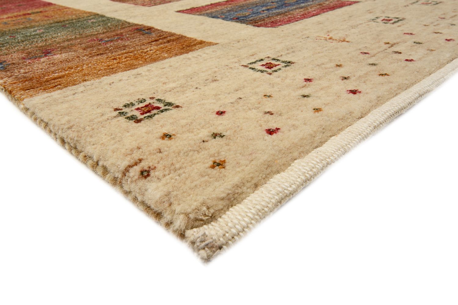 Alfombra Gabbeh - Loribaft Indus cuadrado  - 253 x 249 cm - multicolor