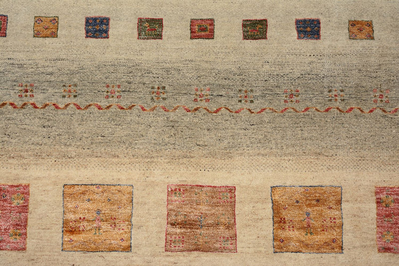 Alfombra Gabbeh - Loribaft Indus cuadrado  - 253 x 249 cm - multicolor