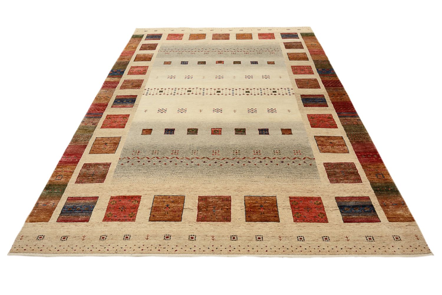 Alfombra Gabbeh - Loribaft Indus - 302 x 206 cm - multicolor