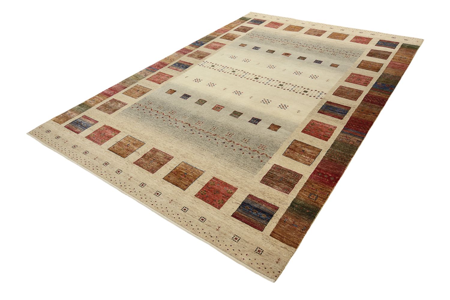 Alfombra Gabbeh - Loribaft Indus - 302 x 206 cm - multicolor
