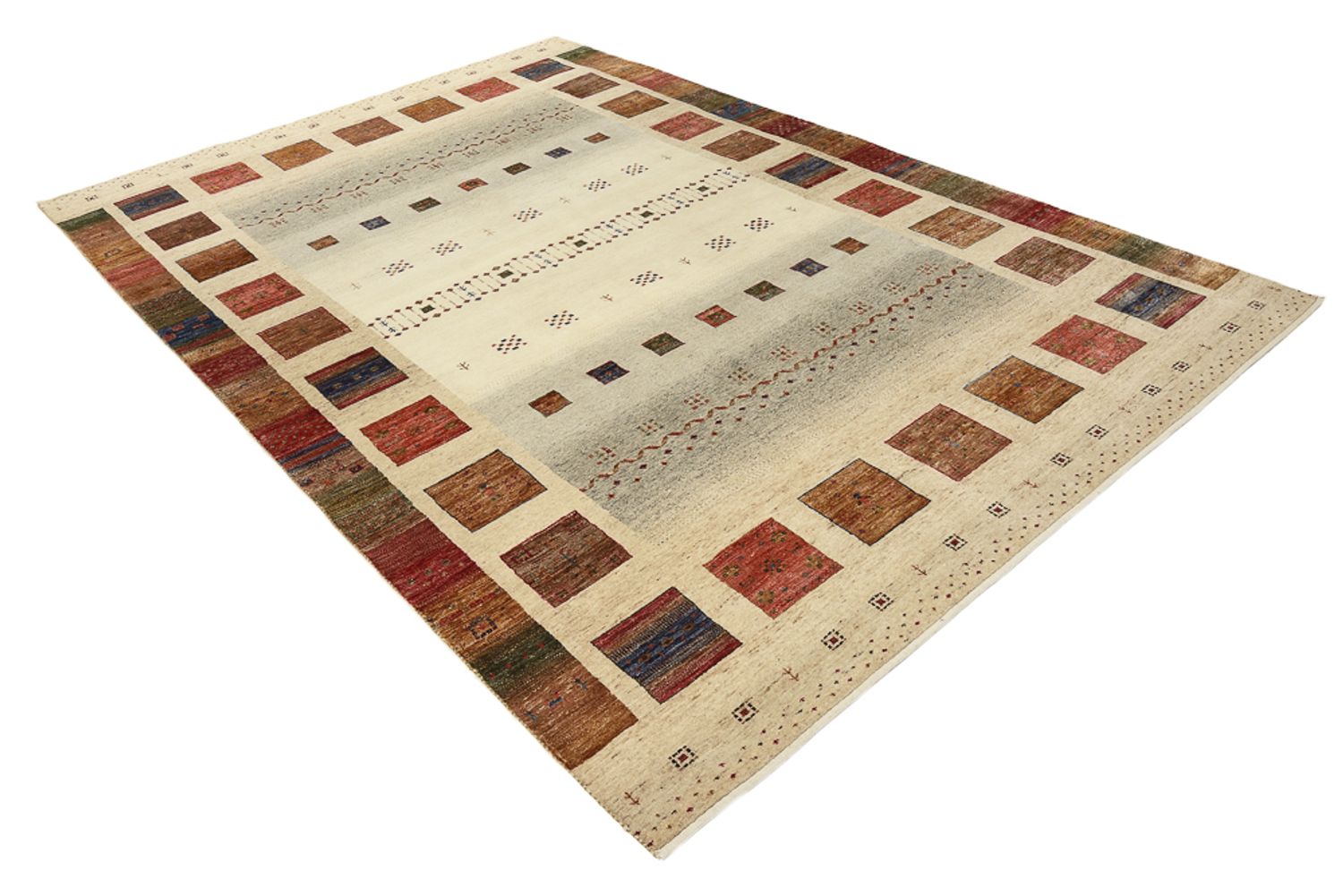 Alfombra Gabbeh - Loribaft Indus - 302 x 206 cm - multicolor