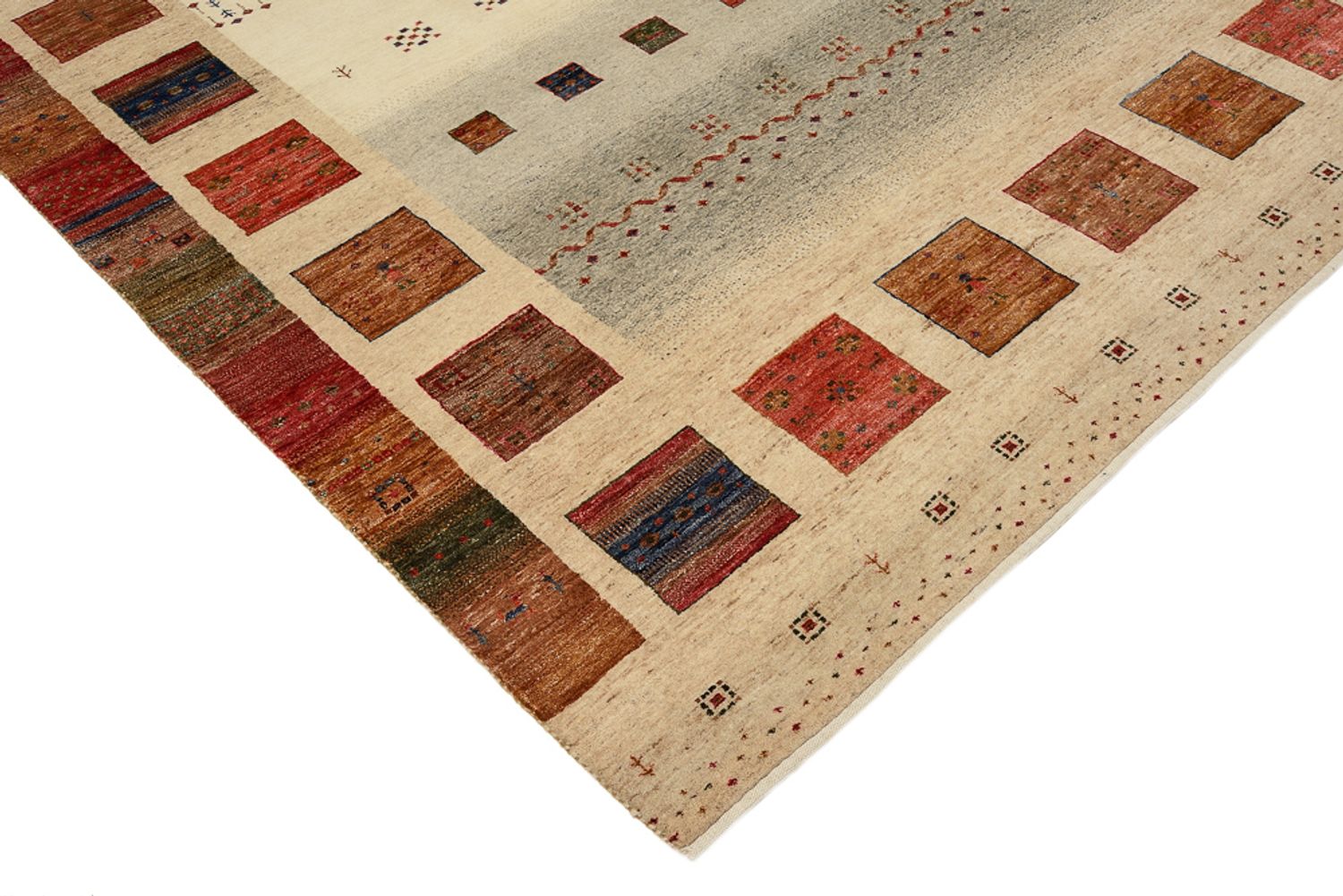 Alfombra Gabbeh - Loribaft Indus - 302 x 206 cm - multicolor