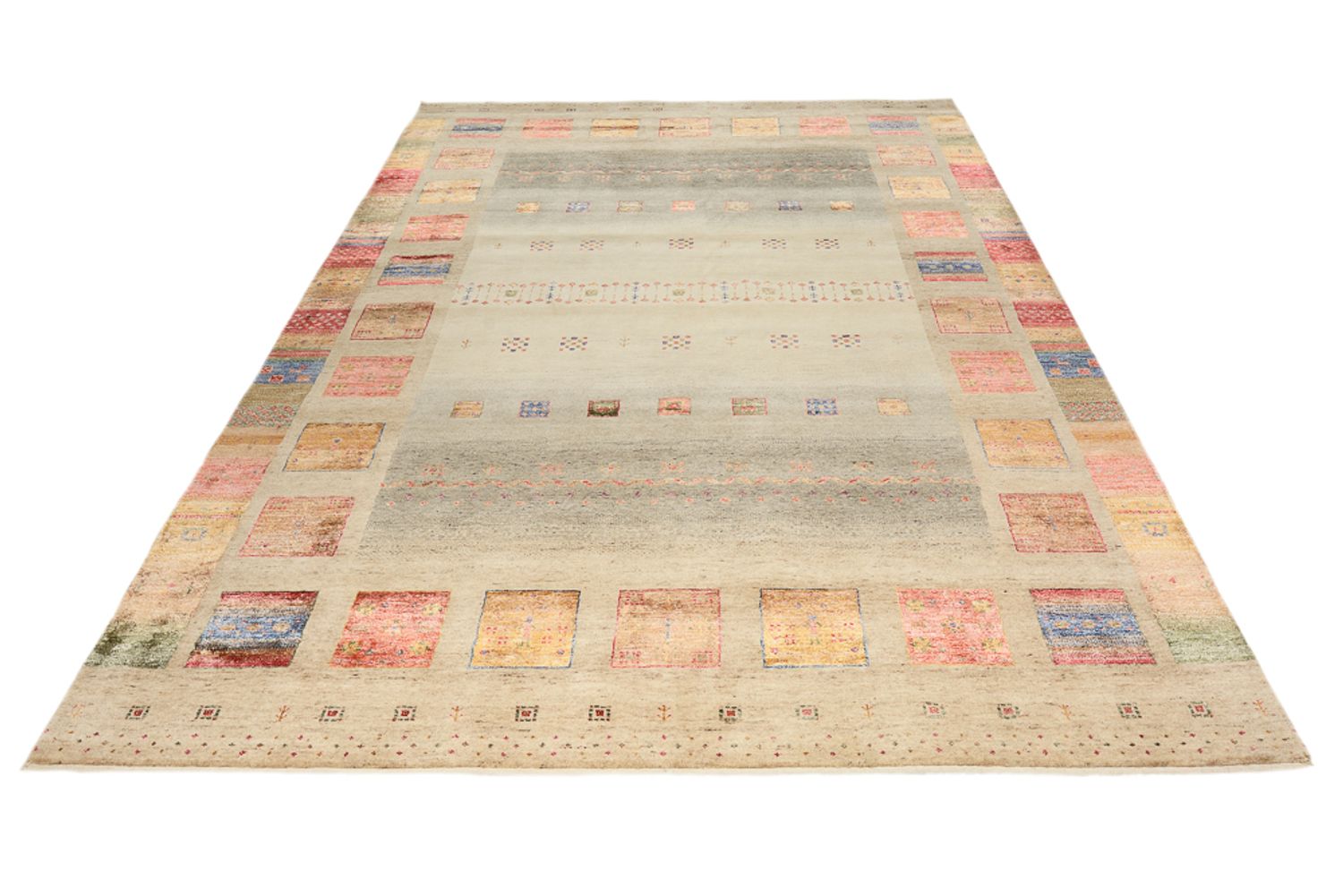 Alfombra Gabbeh - Loribaft Indus - 302 x 206 cm - multicolor