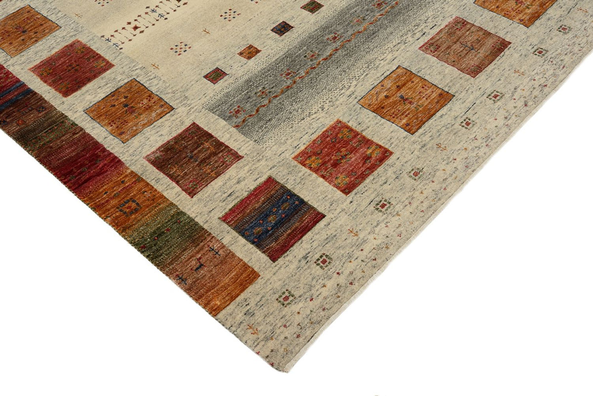 Alfombra Gabbeh - Loribaft Indus cuadrado  - 201 x 196 cm - multicolor