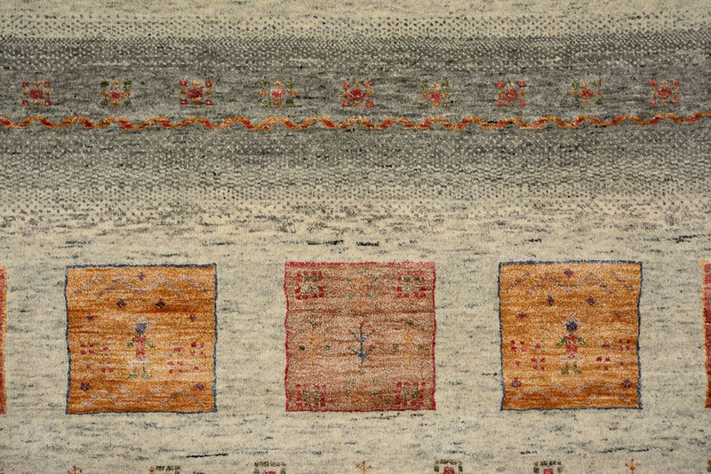 Alfombra Gabbeh - Loribaft Indus cuadrado  - 201 x 196 cm - multicolor