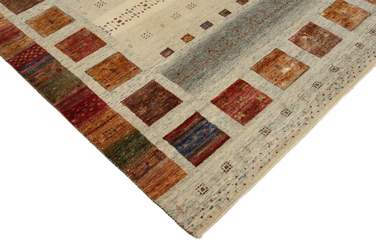 Alfombra Gabbeh - Loribaft Indus cuadrado  - 206 x 205 cm - multicolor