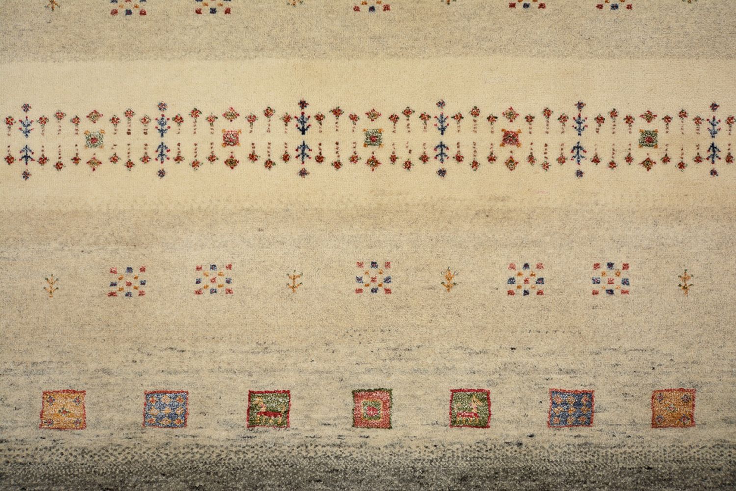 Alfombra Gabbeh - Loribaft Indus cuadrado  - 206 x 205 cm - multicolor