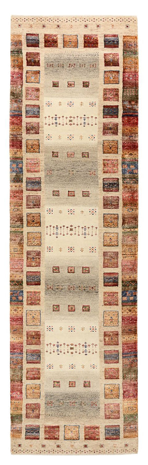 Alfombra de pasillo Alfombra Gabbeh - Loribaft Indus - 298 x 84 cm - multicolor
