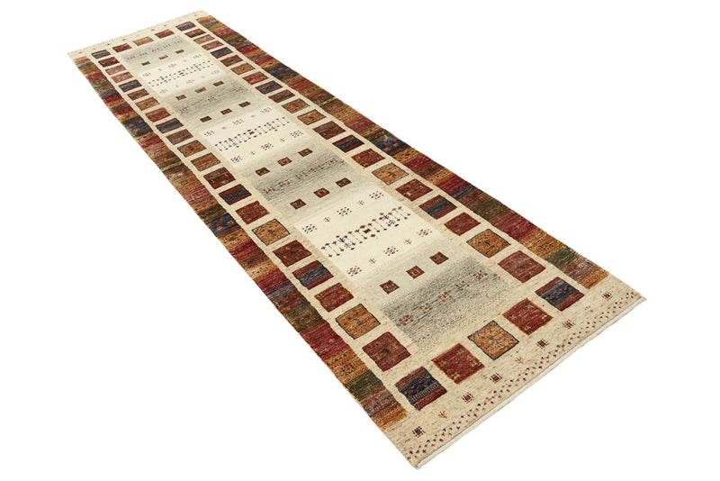 Alfombra de pasillo Alfombra Gabbeh - Loribaft Indus - 298 x 84 cm - multicolor