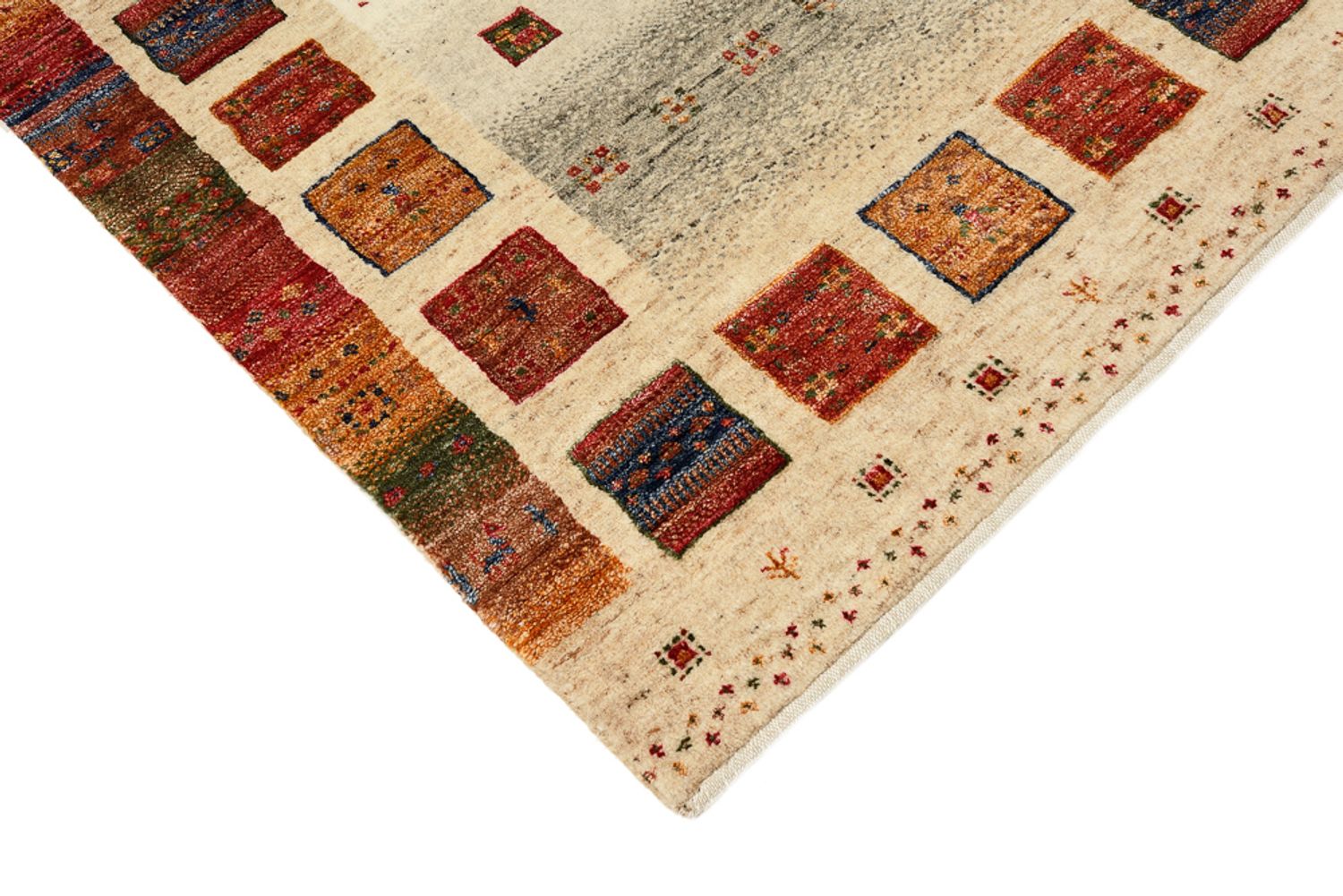 Alfombra de pasillo Alfombra Gabbeh - Loribaft Indus - 298 x 84 cm - multicolor