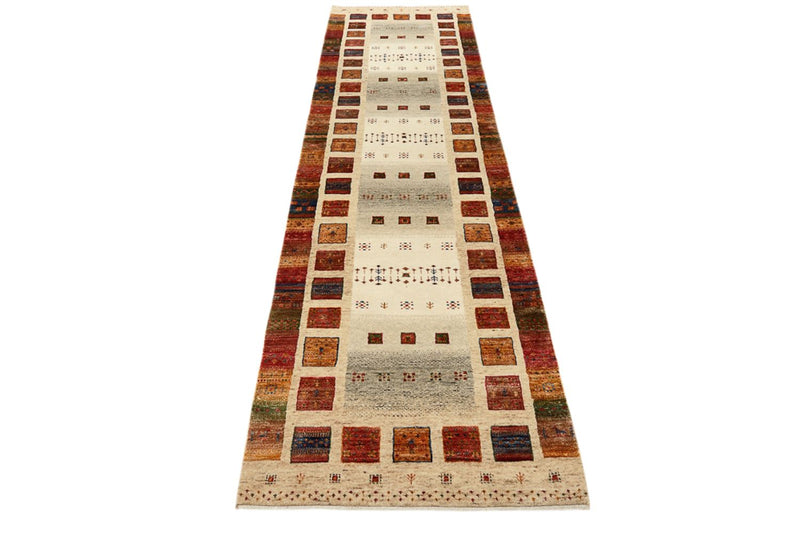 Alfombra de pasillo Alfombra Gabbeh - Loribaft Indus - 295 x 82 cm - multicolor