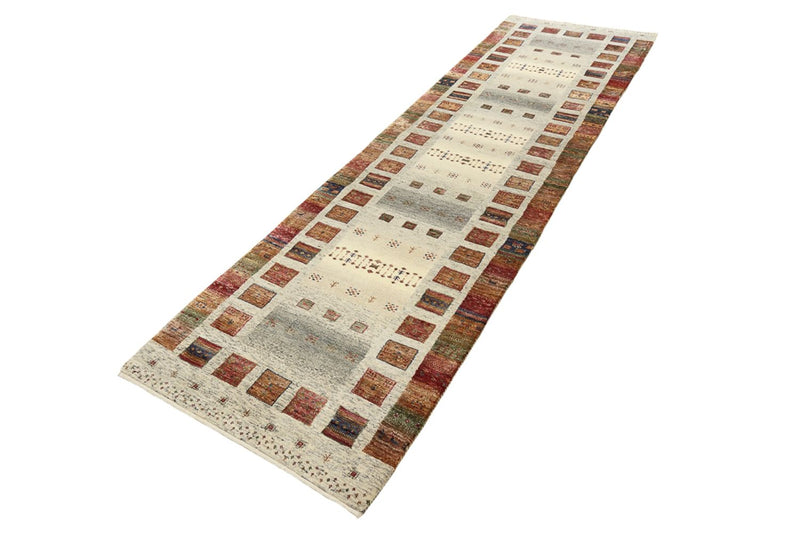 Alfombra de pasillo Alfombra Gabbeh - Loribaft Indus - 294 x 82 cm - multicolor