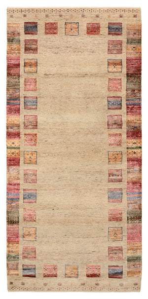 Alfombra de pasillo Alfombra Gabbeh - Loribaft Indus - 204 x 95 cm - multicolor