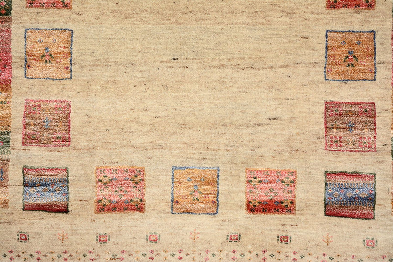 Alfombra de pasillo Alfombra Gabbeh - Loribaft Indus - 204 x 95 cm - multicolor