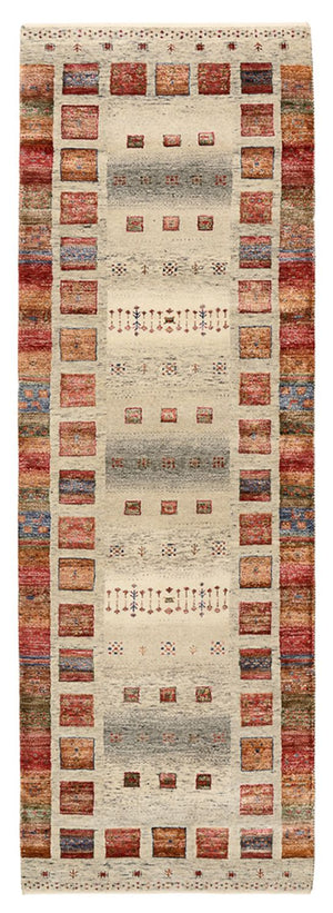 Alfombra de pasillo Alfombra Gabbeh - Loribaft Indus - 256 x 84 cm - multicolor