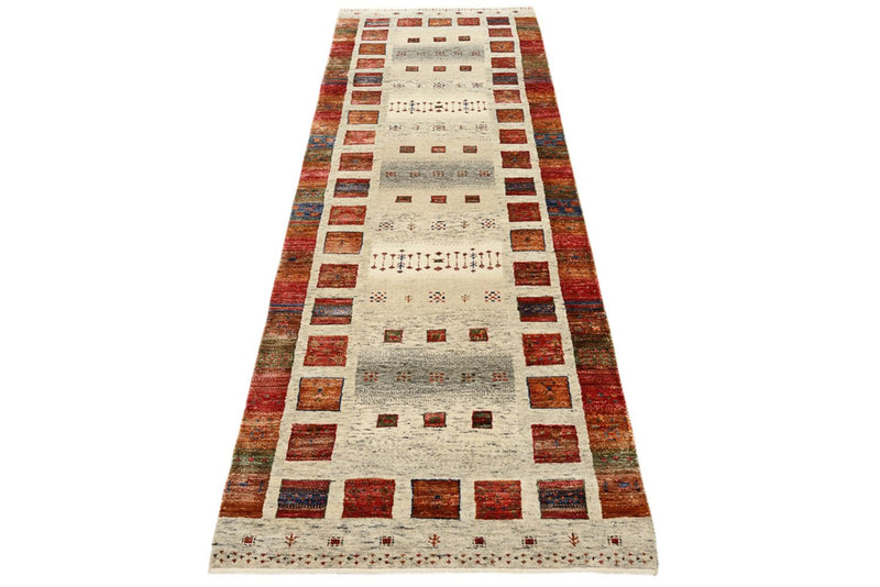 Alfombra de pasillo Alfombra Gabbeh - Loribaft Indus - 256 x 84 cm - multicolor