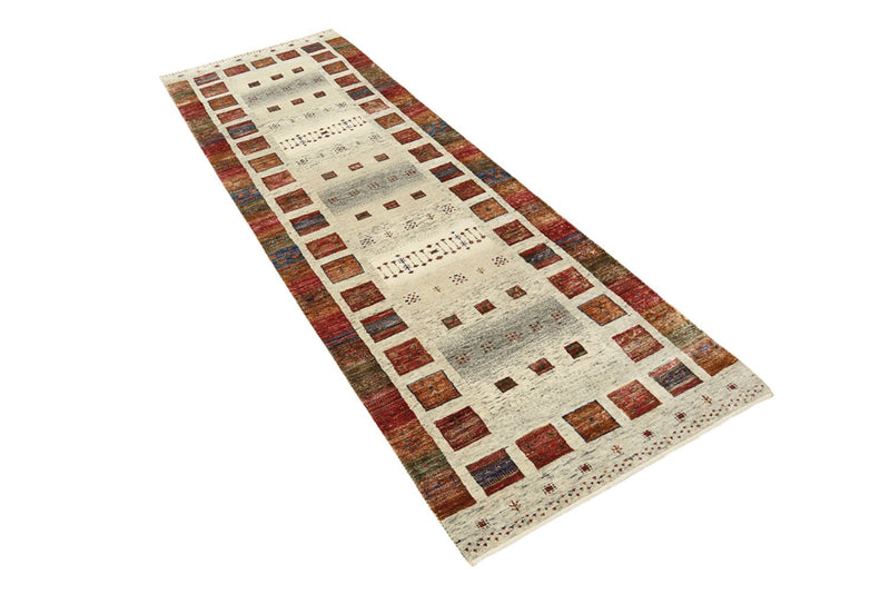 Alfombra de pasillo Alfombra Gabbeh - Loribaft Indus - 256 x 84 cm - multicolor