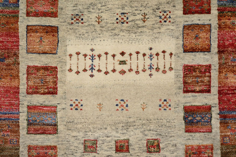 Alfombra de pasillo Alfombra Gabbeh - Loribaft Indus - 256 x 84 cm - multicolor