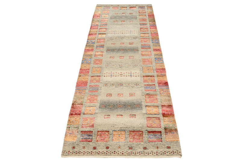 Alfombra de pasillo Alfombra Gabbeh - Loribaft Indus - 256 x 84 cm - multicolor