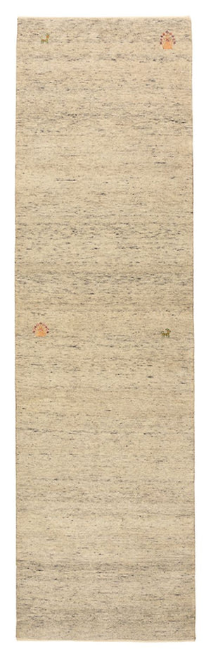 Alfombra de pasillo Alfombra Gabbeh - Loribaft Indus - 292 x 83 cm - camello