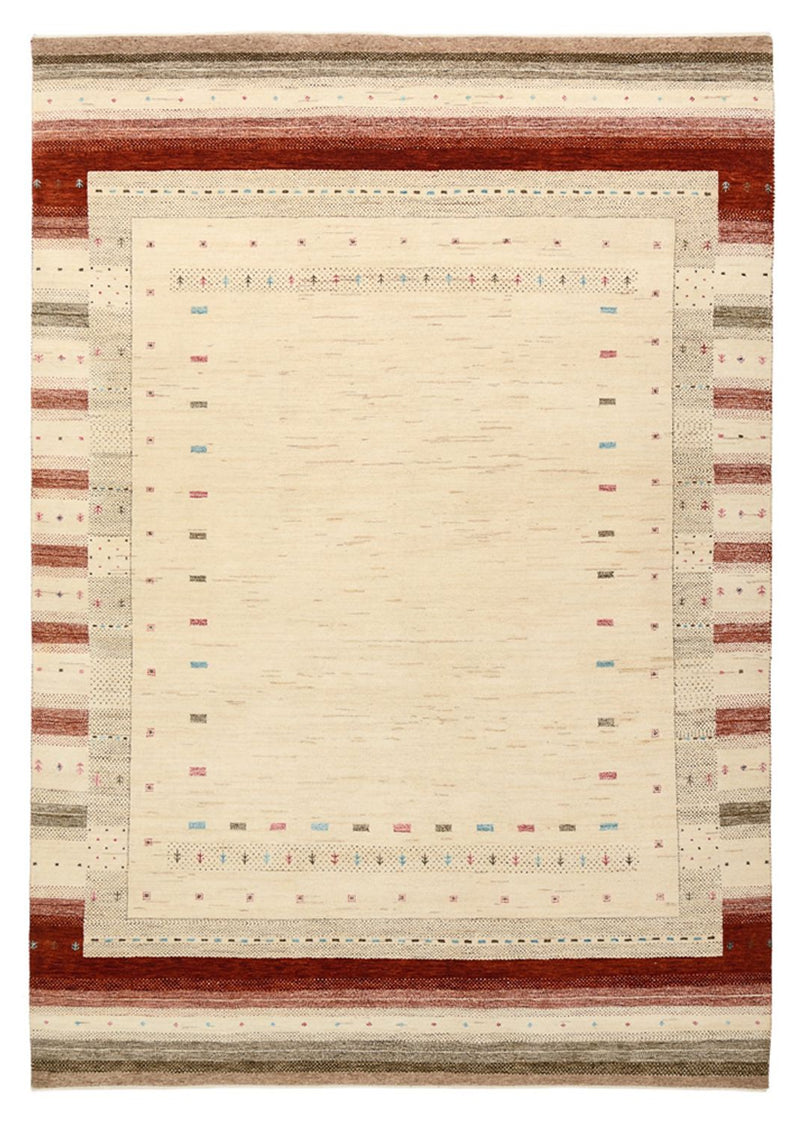 Alfombra Gabbeh - Loribaft Indus - 243 x 171 cm - beige claro