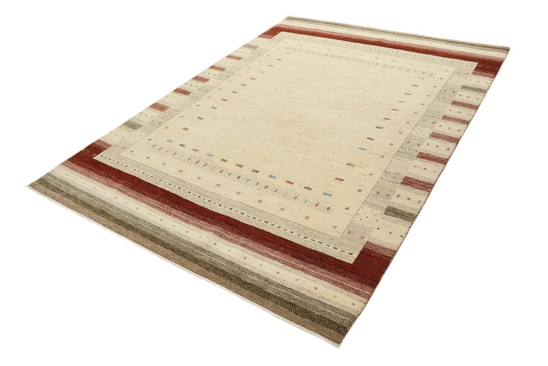 Alfombra Gabbeh - Loribaft Indus - 243 x 171 cm - beige claro