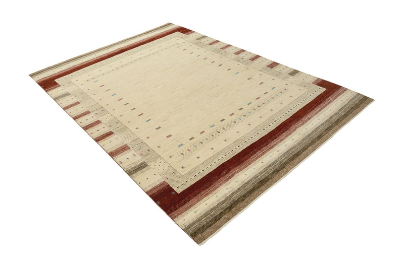 Alfombra Gabbeh - Loribaft Indus - 243 x 171 cm - beige claro