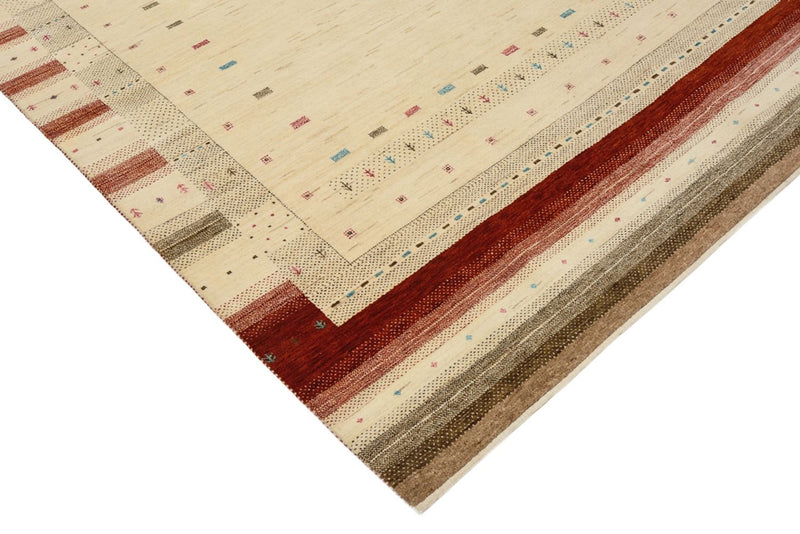 Alfombra Gabbeh - Loribaft Indus - 243 x 171 cm - beige claro