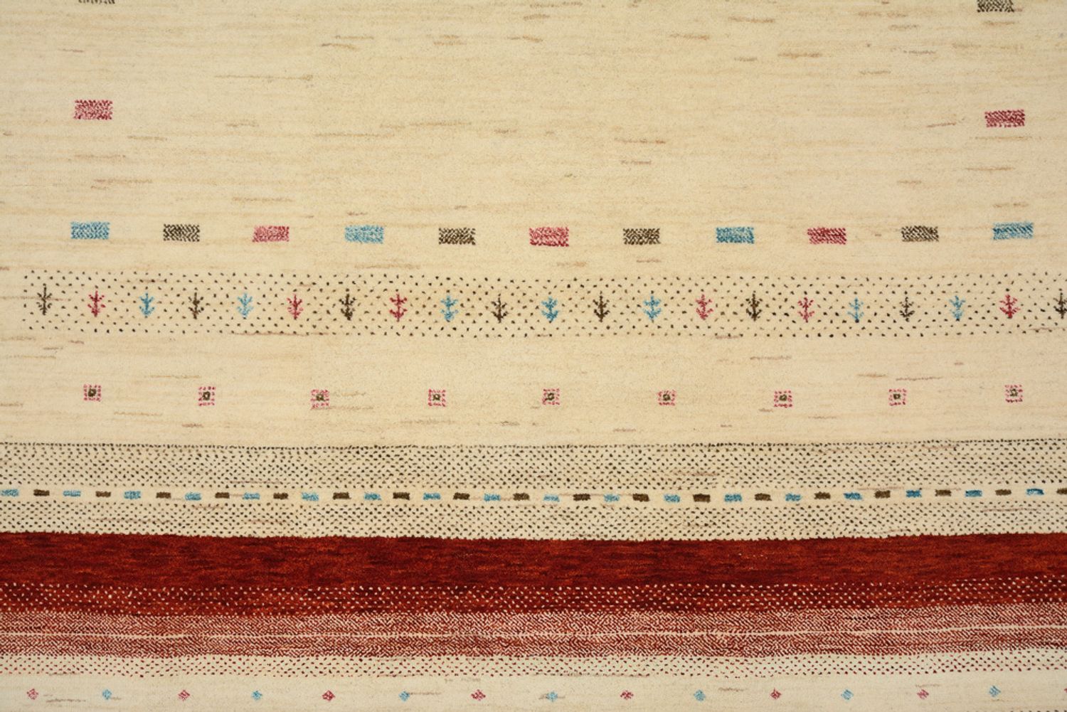 Alfombra Gabbeh - Loribaft Indus - 243 x 171 cm - beige claro