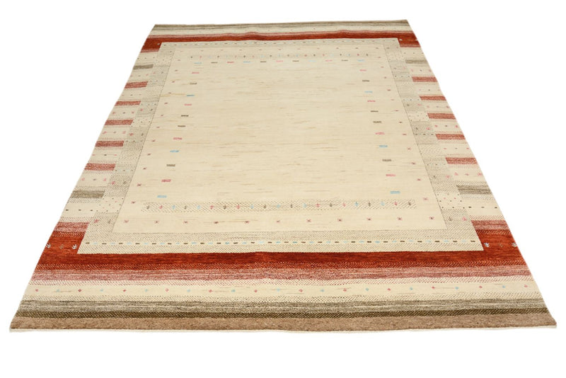 Alfombra Gabbeh - Loribaft Indus - 243 x 171 cm - beige claro