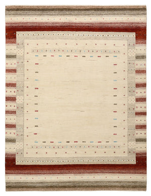 Alfombra Gabbeh - Loribaft Indus - 229 x 174 cm - beige claro
