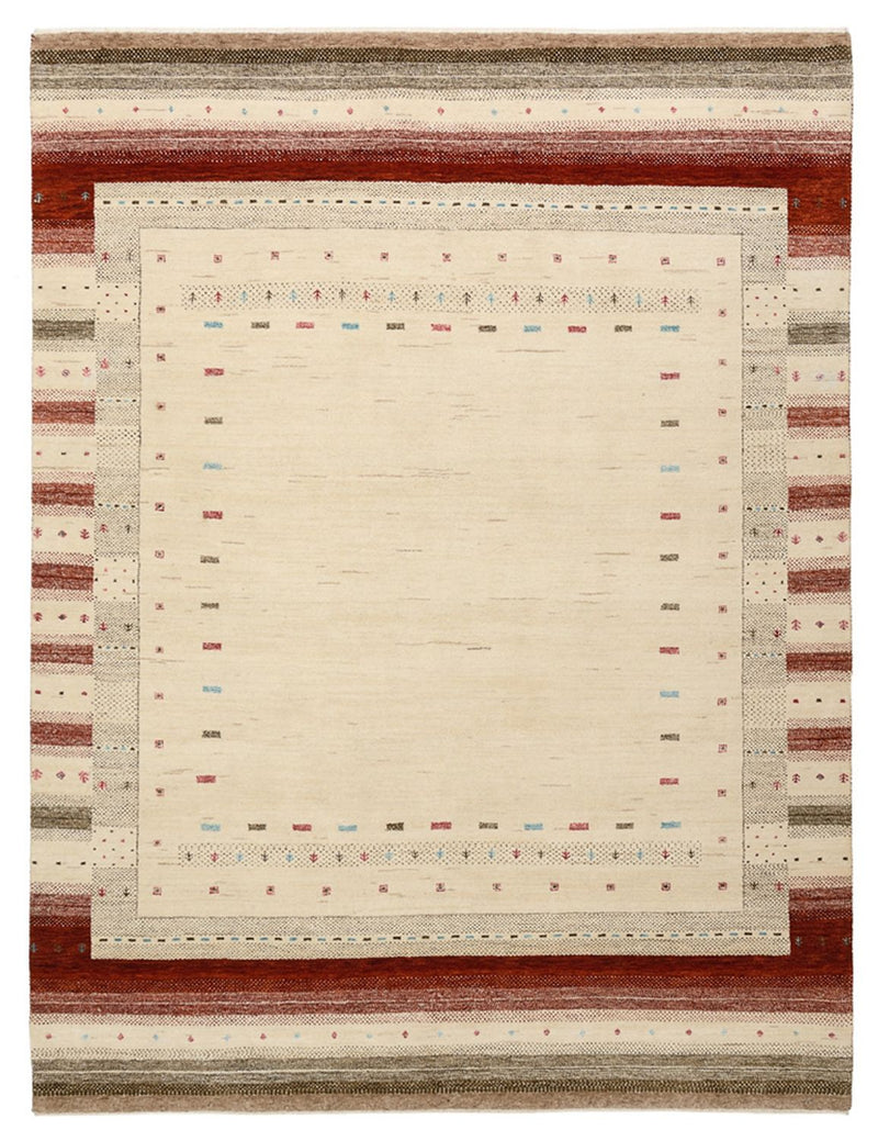 Alfombra Gabbeh - Loribaft Indus - 229 x 174 cm - beige claro