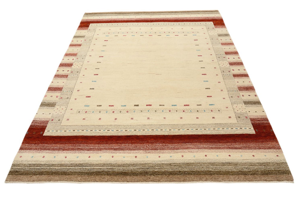 Alfombra Gabbeh - Loribaft Indus - 229 x 174 cm - beige claro