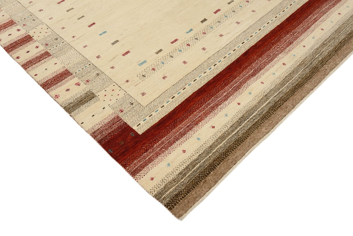 Alfombra Gabbeh - Loribaft Indus - 229 x 174 cm - beige claro