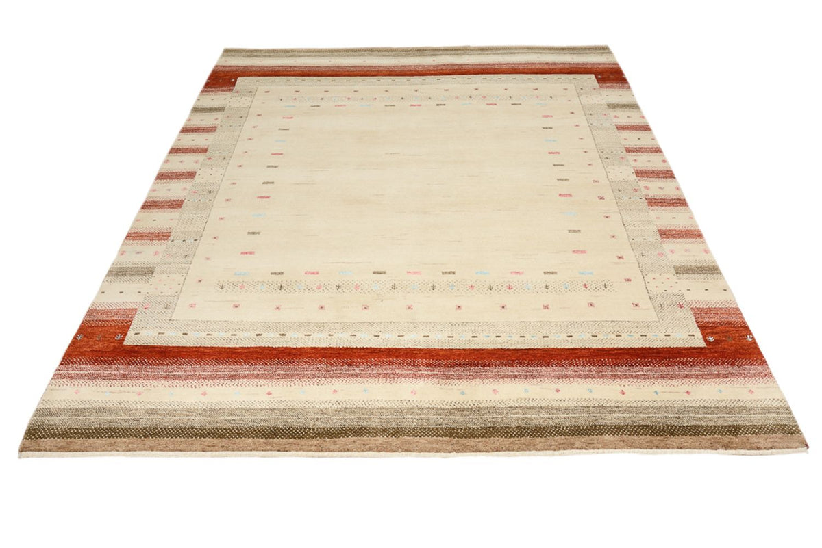 Alfombra Gabbeh - Loribaft Indus - 229 x 174 cm - beige claro