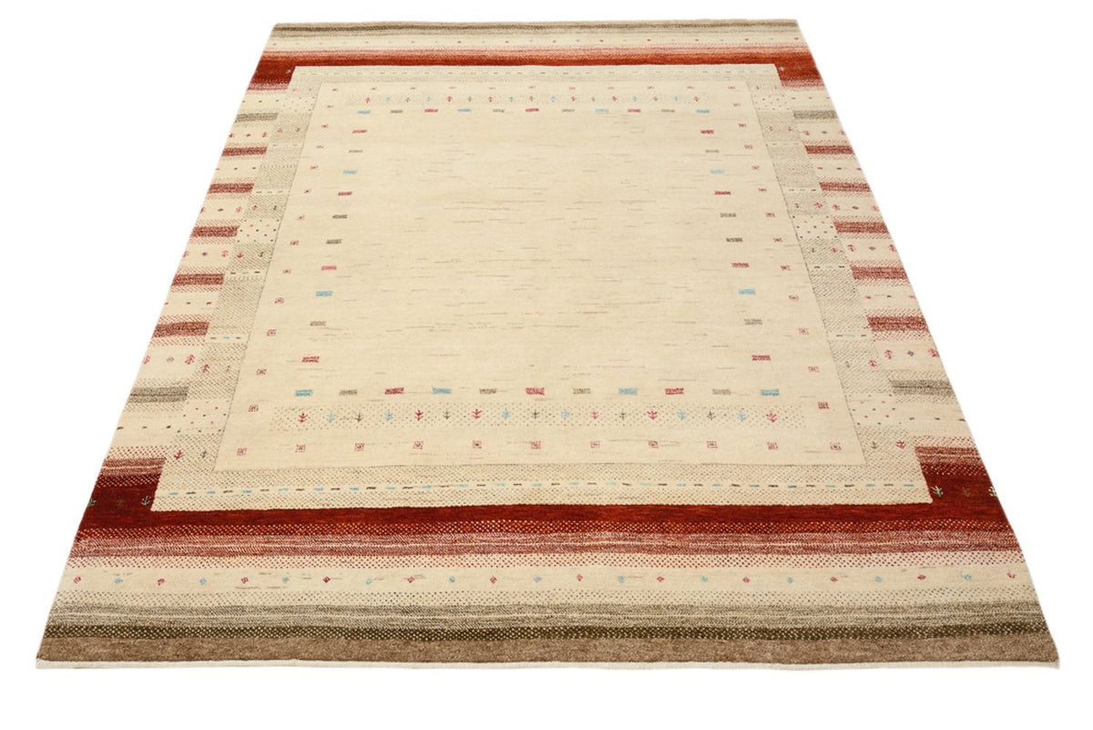 Alfombra Gabbeh - Loribaft Indus - 199 x 158 cm - beige claro