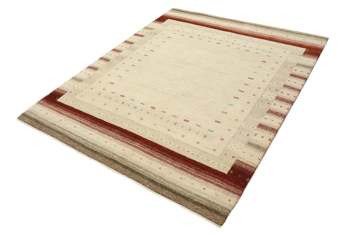 Alfombra Gabbeh - Loribaft Indus - 199 x 158 cm - beige claro