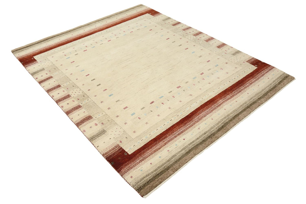 Alfombra Gabbeh - Loribaft Indus - 199 x 158 cm - beige claro
