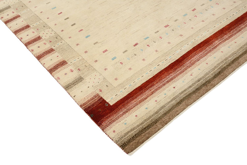 Alfombra Gabbeh - Loribaft Indus - 199 x 158 cm - beige claro