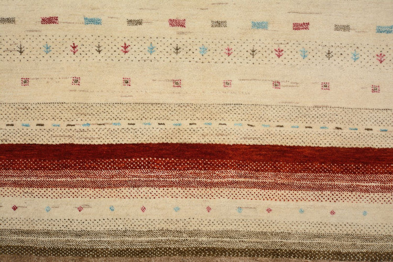 Alfombra Gabbeh - Loribaft Indus - 199 x 158 cm - beige claro